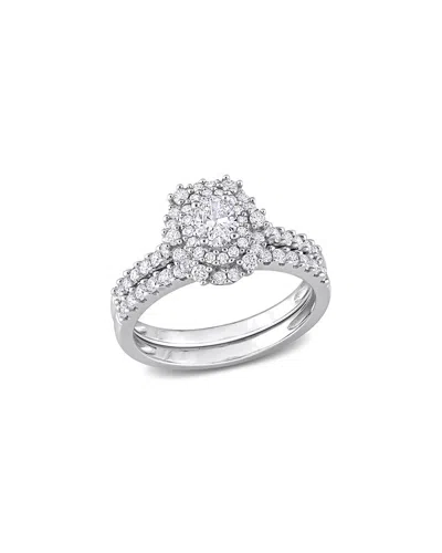 Rina Limor 14k 0.99 Ct. Tw. Diamond Halo Ring In Metallic