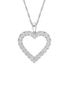 Rina Limor 14k 0.99 Ct. Tw. Diamond Heart Necklace