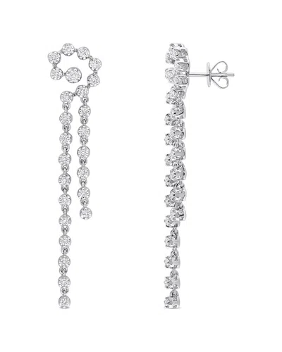 Rina Limor 14k 0.99 Ct. Tw. Diamond Linear Drop Earrings In Metallic