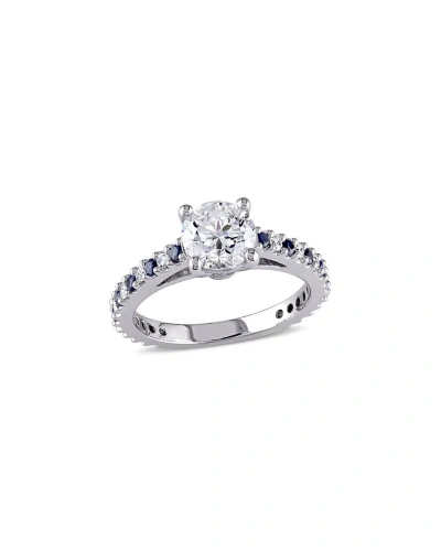Rina Limor 14k 1.49 Ct. Tw. Diamond & Sapphire Ring In Metallic