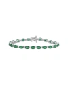 Rina Limor 14k 10.34 Ct. Tw. Diamond & Emerald Tennis Bracelet