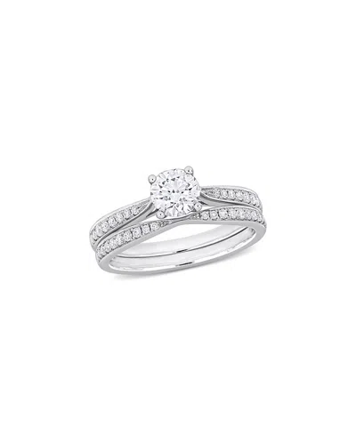 Rina Limor 14k 1.00 Ct. Tw. Diamond Double Row Ring In Silver