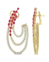 Rina Limor 14k 10.07 Ct. Tw. Diamond & Ruby Earrings