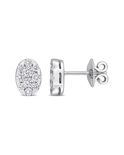 Rina Limor 14k 1.06 Ct. Tw. Diamond Studs In Metallic