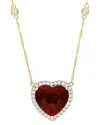 Rina Limor 14k 10.71 Ct. Tw. Diamond & Garnet Necklace In Gold