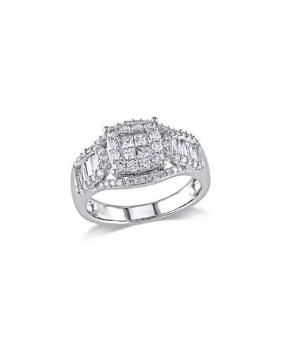 Rina Limor 14k 1.08 Ct. Tw. Diamond Halo Ring In Metallic