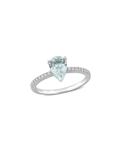 Rina Limor 14k 1.09 Ct. Tw. Diamond & Aquamarine Ring