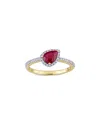 Rina Limor 14k 1.14 Ct. Tw. Diamond & Ruby Ring