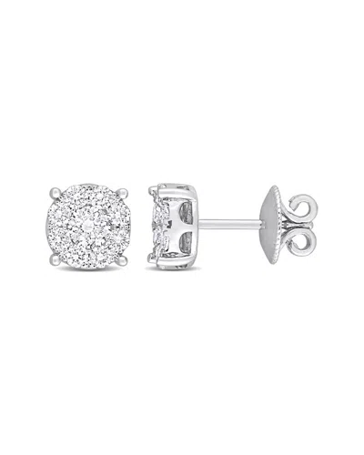 Rina Limor 14k 1.14 Ct. Tw. Diamond Studs In White