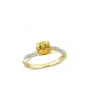 Rina Limor 14k 1.15 Ct. Tw. Diamond & Citrine Ring