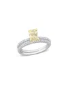 Rina Limor 14k 1.17 Ct. Tw. Diamond & Light Yellow Sapphire Set Of Rings