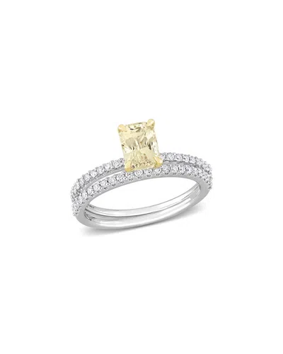 Rina Limor 14k 1.17 Ct. Tw. Diamond & Light Yellow Sapphire Set Of Rings