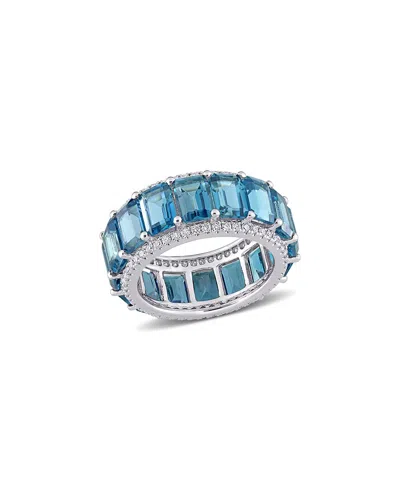 Rina Limor 14k 11.80 Ct. Tw. Diamond & Topaz Eternity Ring