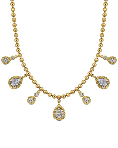 Rina Limor 14k 1.19 Ct. Tw. Diamond Station Necklace In Gold
