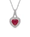 Rina Limor 14k 1.20 Ct. Tw. Diamond & Ruby Pendant Necklace