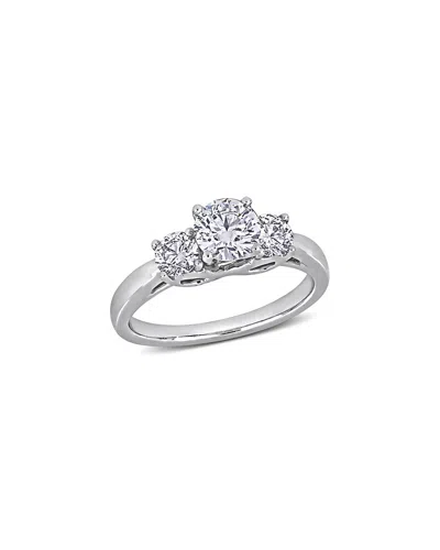 Rina Limor 14k 1.25 Ct. Tw. Diamond Three-stone Ring In Metallic