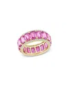 Rina Limor 14k 12.55 Ct. Tw. Diamond & Pink Sapphire Eternity Ring