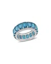 Rina Limor 14k 12.55 Ct. Tw. Diamond & Topaz Eternity Ring