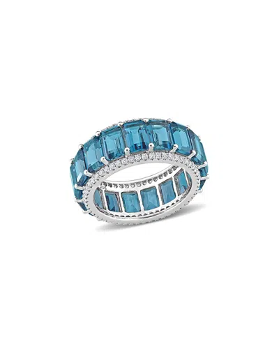 Rina Limor 14k 12.55 Ct. Tw. Diamond & Topaz Eternity Ring
