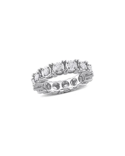 Rina Limor 14k 1.26 Ct. Tw. Diamond Eternity Ring In Silver