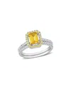 Rina Limor 14k 1.28 Ct. Tw. Diamond & Yellow Sapphire Set Of Rings