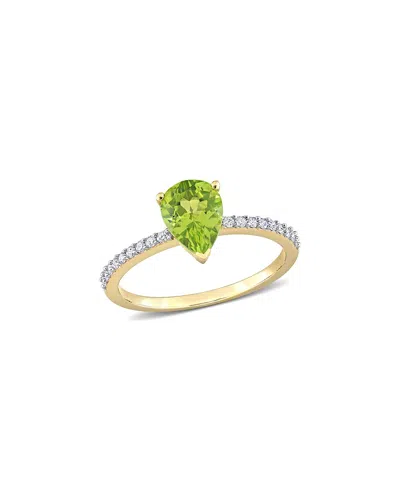 Rina Limor 14k 1.29 Ct. Tw. Diamond & Peridot Ring