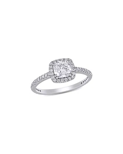 Rina Limor 14k 1.32 Ct. Tw. Diamond Halo Ring In Silver