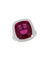 Rina Limor 14k 13.30 Ct. Tw. Diamond & Pink Tourmaline Halo Cocktail Ring