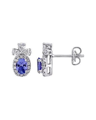 Rina Limor 14k 1.34 Ct. Tw. Diamond & Tanzanite Earrings