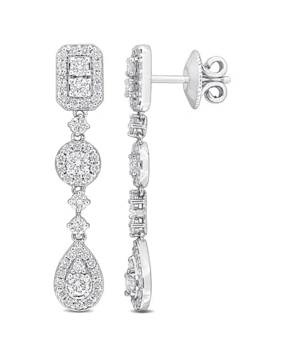 Rina Limor 14k 1.37 Ct. Tw. Diamond Geometric Drop Earrings In Metallic