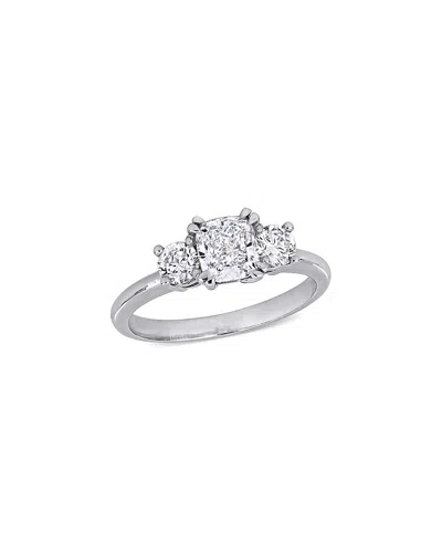 Rina Limor 14k 1.50 Ct. Tw. Diamond Three-stone Ring In Silver