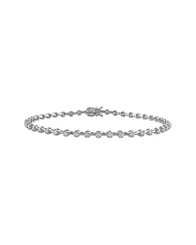 Rina Limor 14k 1.57 Ct. Tw. Diamond Station Bracelet In Metallic