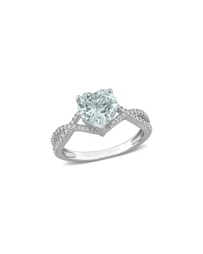 Rina Limor 14k 1.70 Ct. Tw. Diamond & Aquamarine Ring