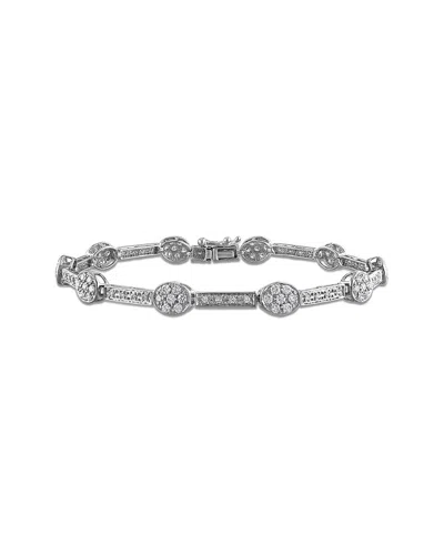 Rina Limor 14k 1.71 Ct. Tw. Diamond Station Bracelet In Metallic