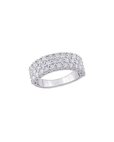 Rina Limor 14k 1.71 Ct. Tw. Diamond Triple-row Ring In Silver
