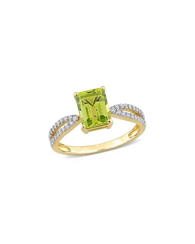 Rina Limor 14k 1.85 Ct. Tw. Diamond & Peridot Ring
