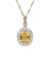 Rina Limor 14k 1.86 Ct. Tw. Diamond & Gemstone Pendant Necklace