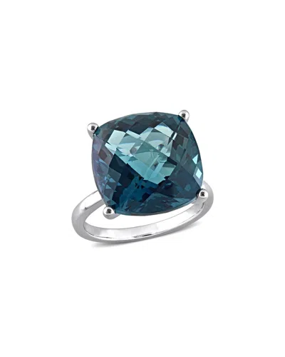 Rina Limor 14k 19.24 Ct. Tw. London Blue Topaz Cocktail Ring In Green