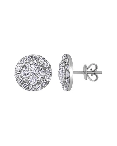 Rina Limor 14k 1.95 Ct. Tw. Diamond Cluster Disc Earrings
