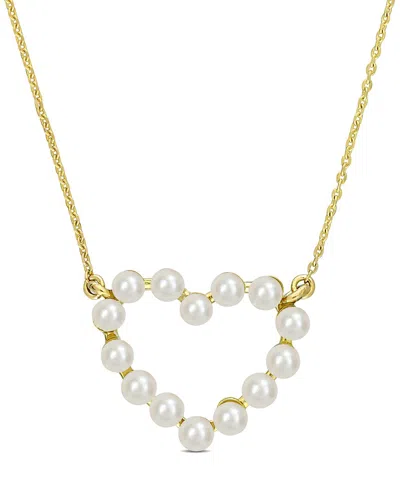 Rina Limor 14k 2-2.5mm Pearl Heart Pendant