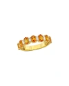 Rina Limor 14k 2.43 Ct. Tw. Diamond & Yellow Sapphire Semi-eternity Ring