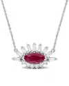 Rina Limor 14k 2.10 Ct. Tw. Diamond & Ruby Eye Pendant