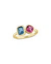 Rina Limor 14k 2.19 Ct. Tw. Blue Spinel Two Stone Ring