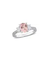 Rina Limor 14k 2.28 Ct. Tw. Diamond & Morganite Halo Ring