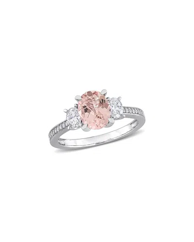 Rina Limor 14k 2.28 Ct. Tw. Diamond & Morganite Halo Ring