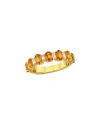 Rina Limor 14k 2.43 Ct. Tw. Diamond & Yellow Sapphire Semi-eternity Ring