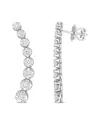 Rina Limor 14k 2.49 Ct. Tw. Diamond Curved Line Earrings