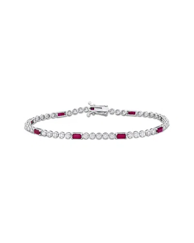 Rina Limor 14k 2.52 Ct. Tw. Diamond & Ruby Tennis Bracelet