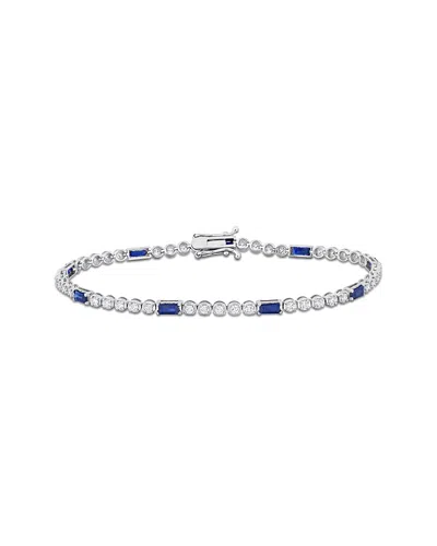 Rina Limor 14k 2.61 Ct. Tw. Diamond & Sapphire Tennis Bracelet