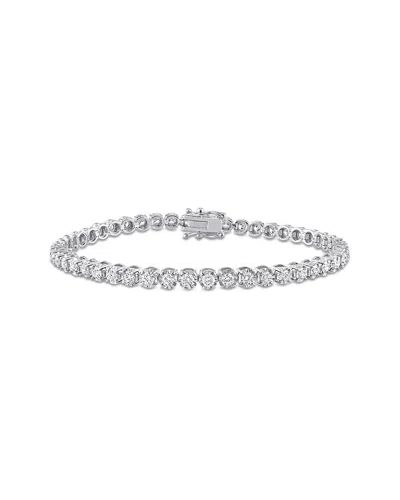 Rina Limor 14k 2.64 Ct. Tw. Diamond Tennis Bracelet In Silver